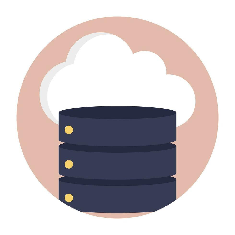 Hosting servers placed in a place, data center concept vector