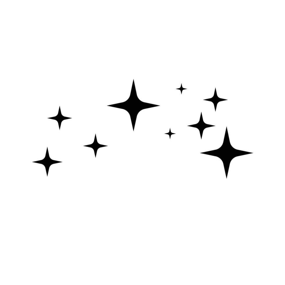 Vector hand drawn sparkling star