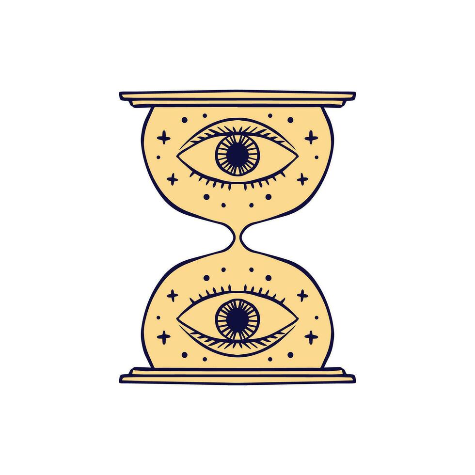 Vector rune alchemy eye tattoo occult and esoteric symbol