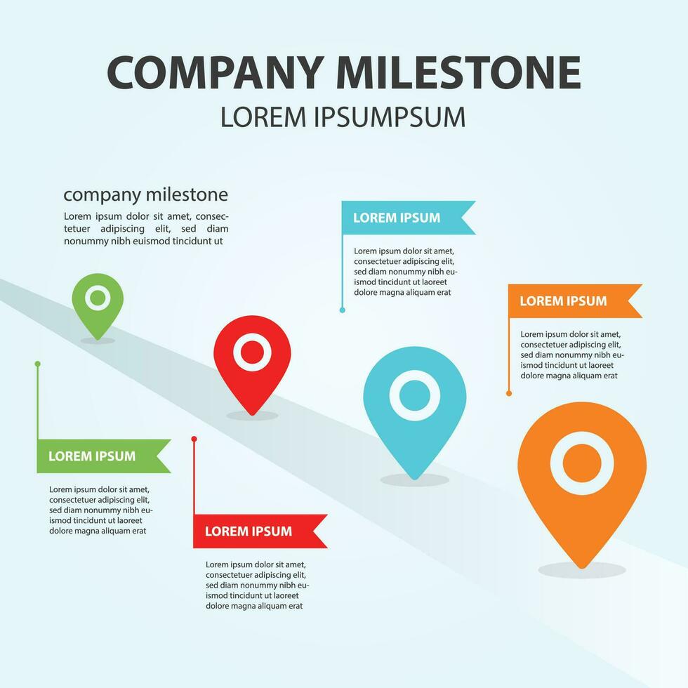 infographics timeline flat design. infographic template. vector