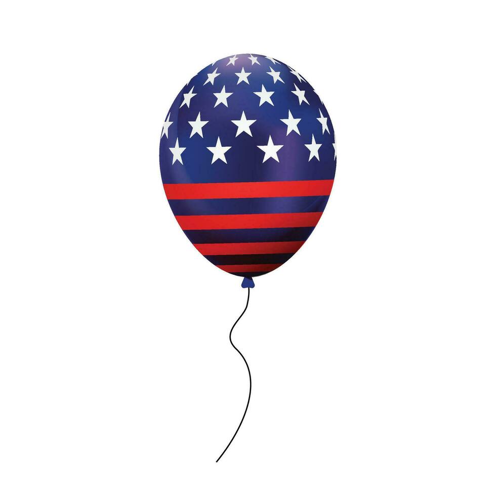 Vector air balloons of flag of united states of america vector elements