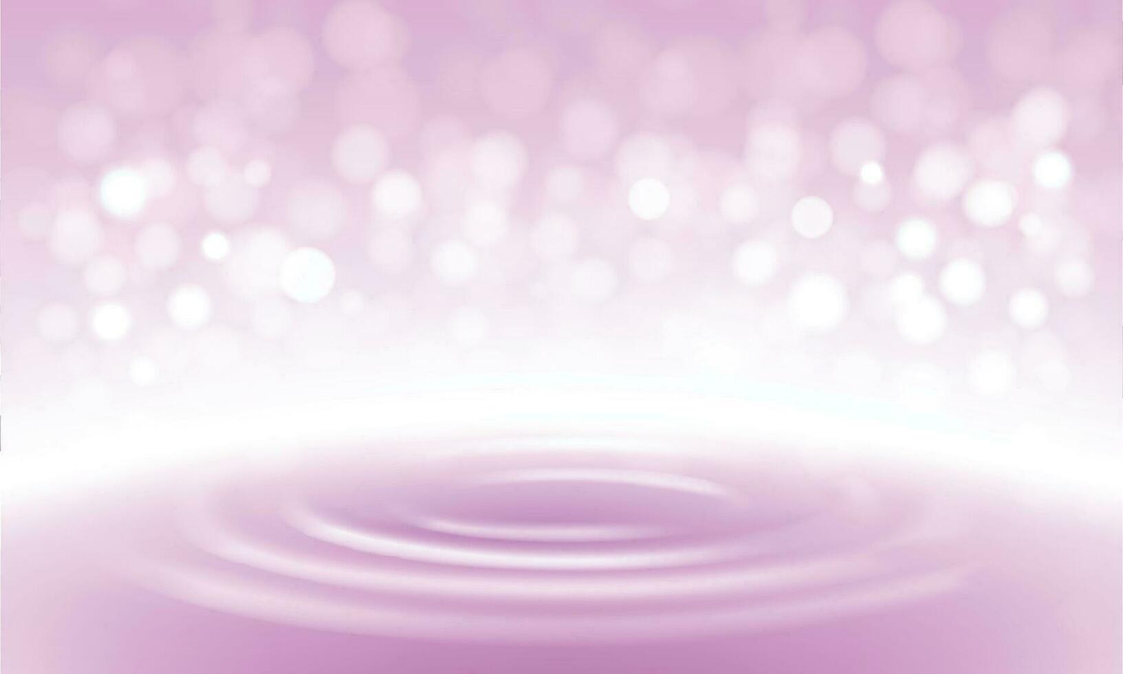 Vector luxury cosmetic ads with purple satin on bokeh background