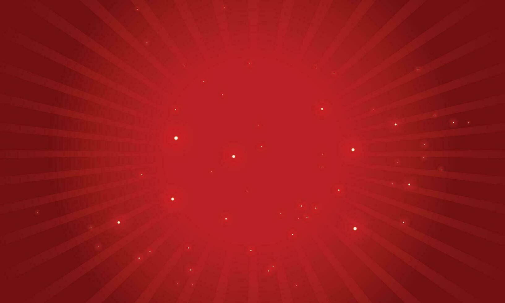 Vector red background stars and rays