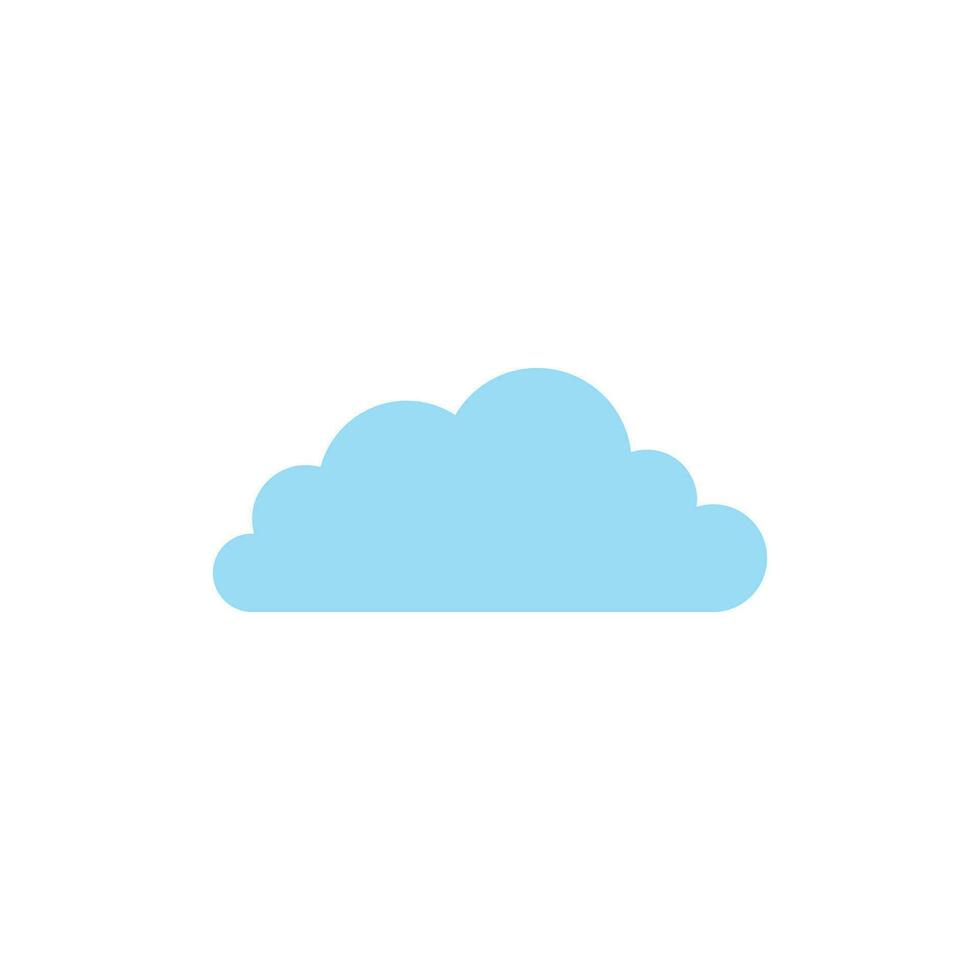 Vector blue clouds on light white background