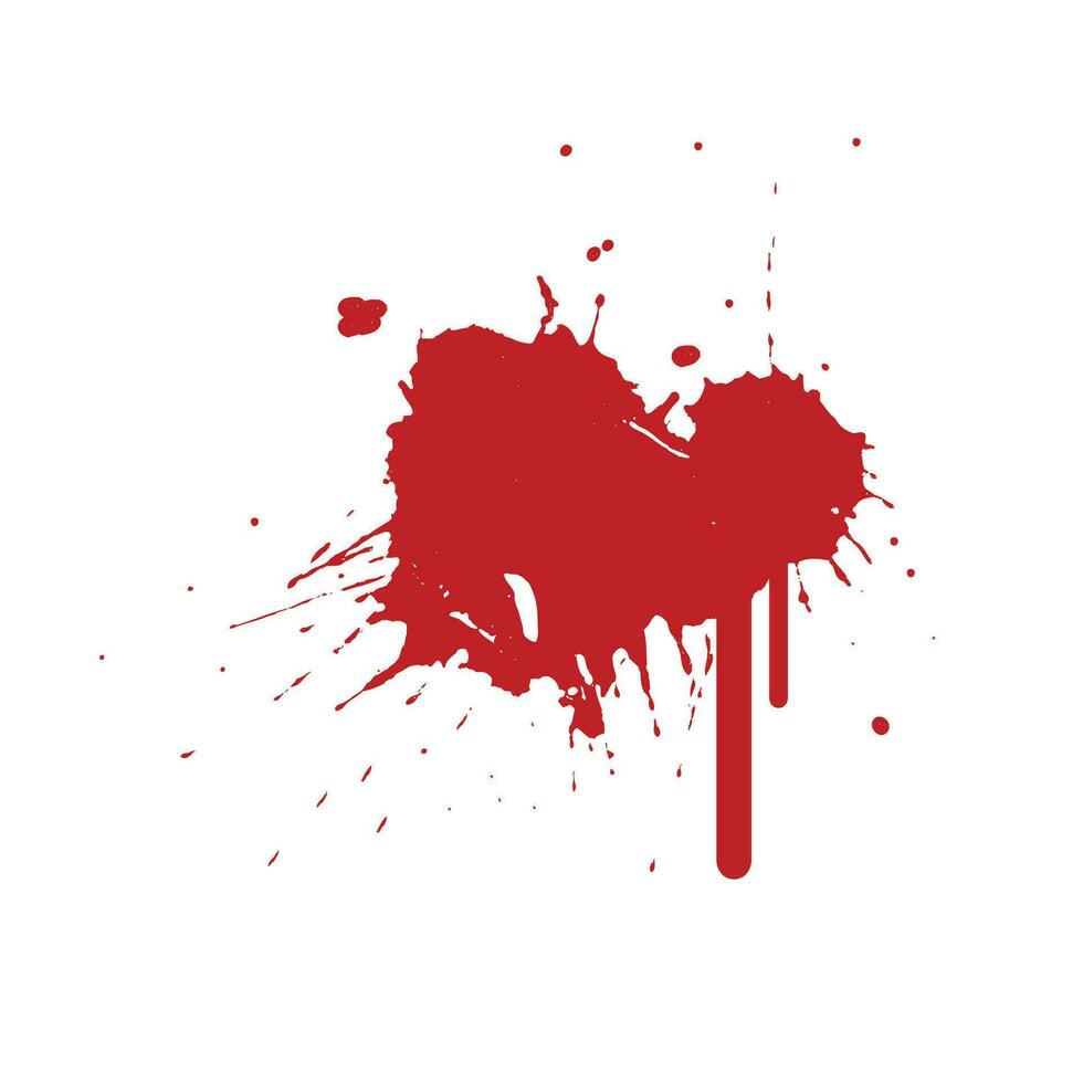 Vector white background with a bloodstain for halloween