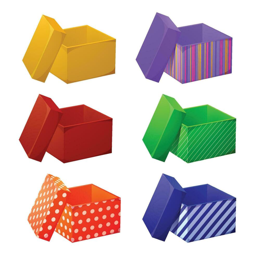 Vector a colourful gift box on white background