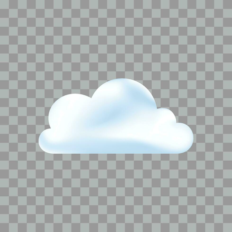 Vector white cloud cartoon illustration