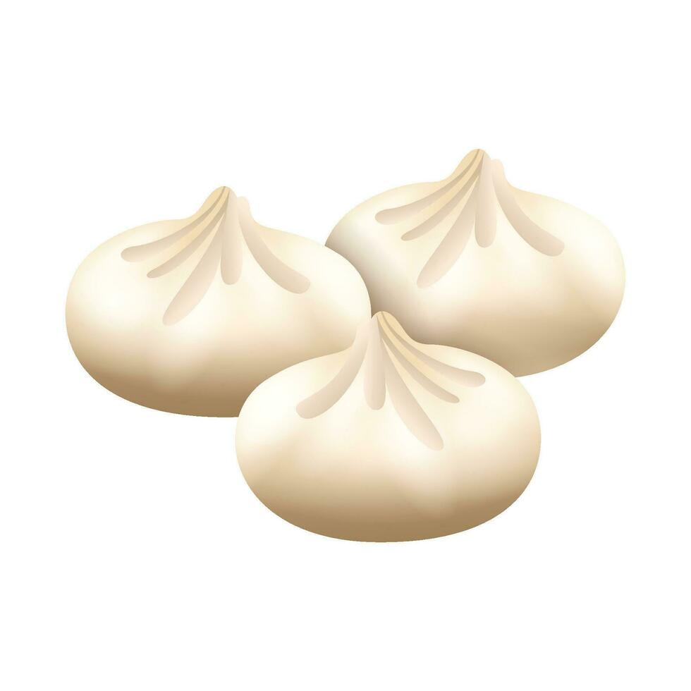 Vector dim sum traditional chinese dumplings asian food vector illustration