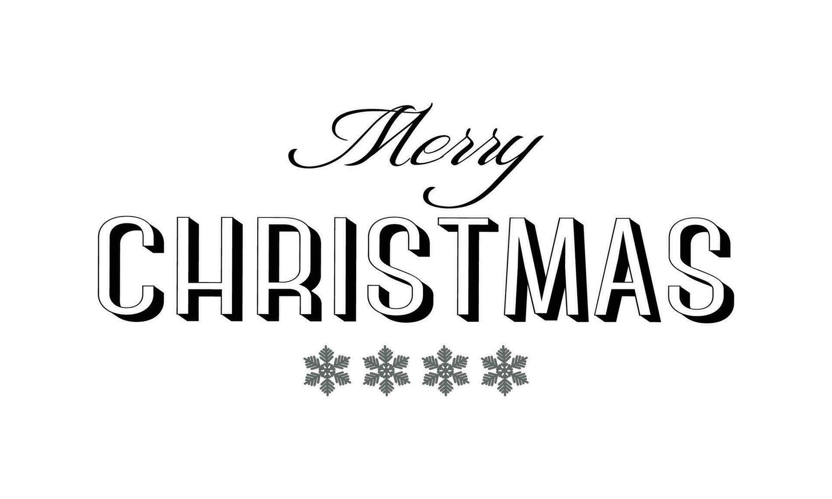 Vector merry chirtmas lettering