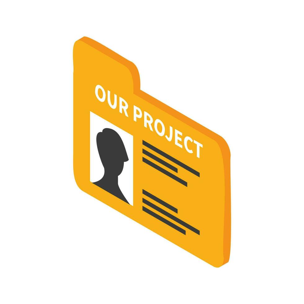 Personal locked folder icon isometric vector. File data. Secure information vector