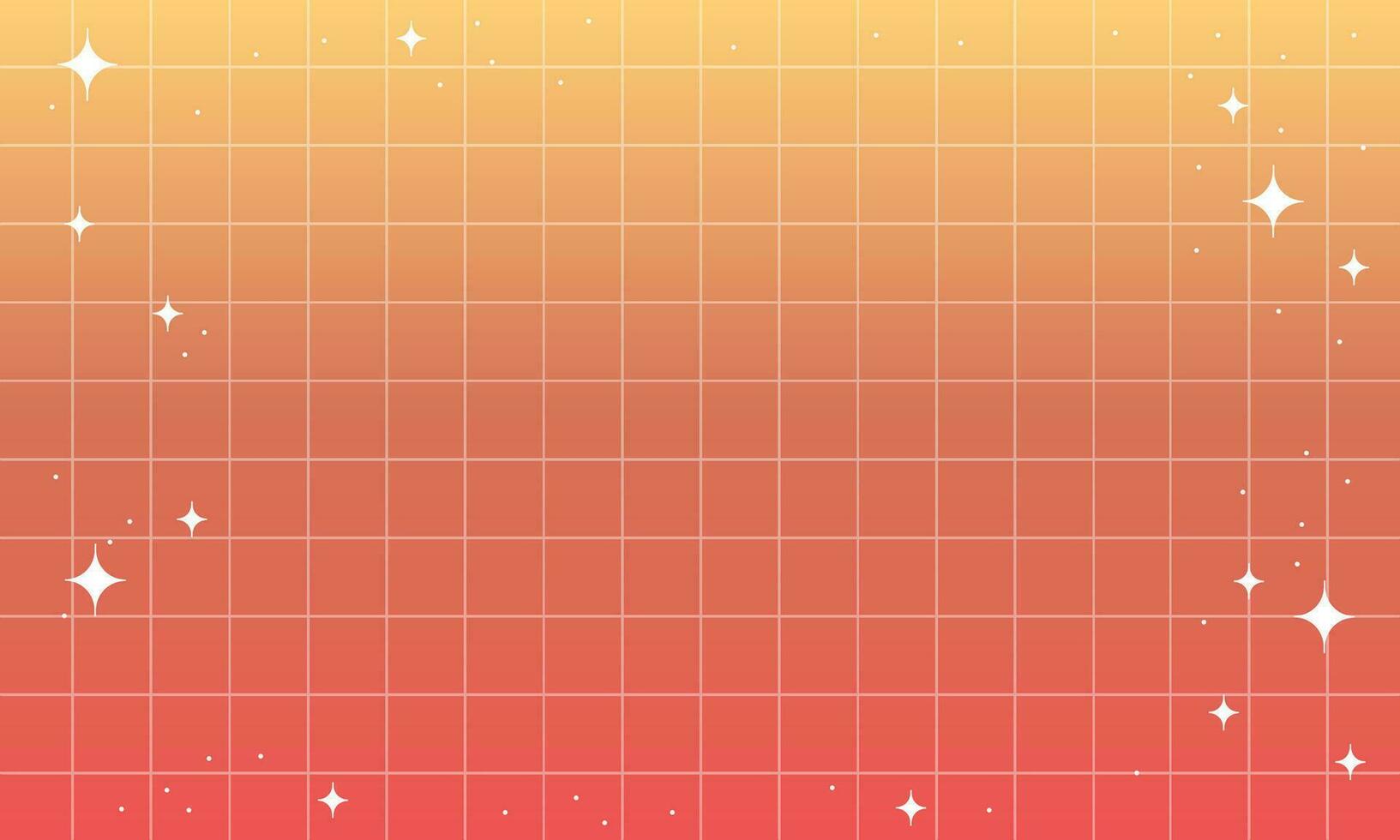 Vector grainy vector mesh gradient with white retro stars. abstract background in y2k aesthetic