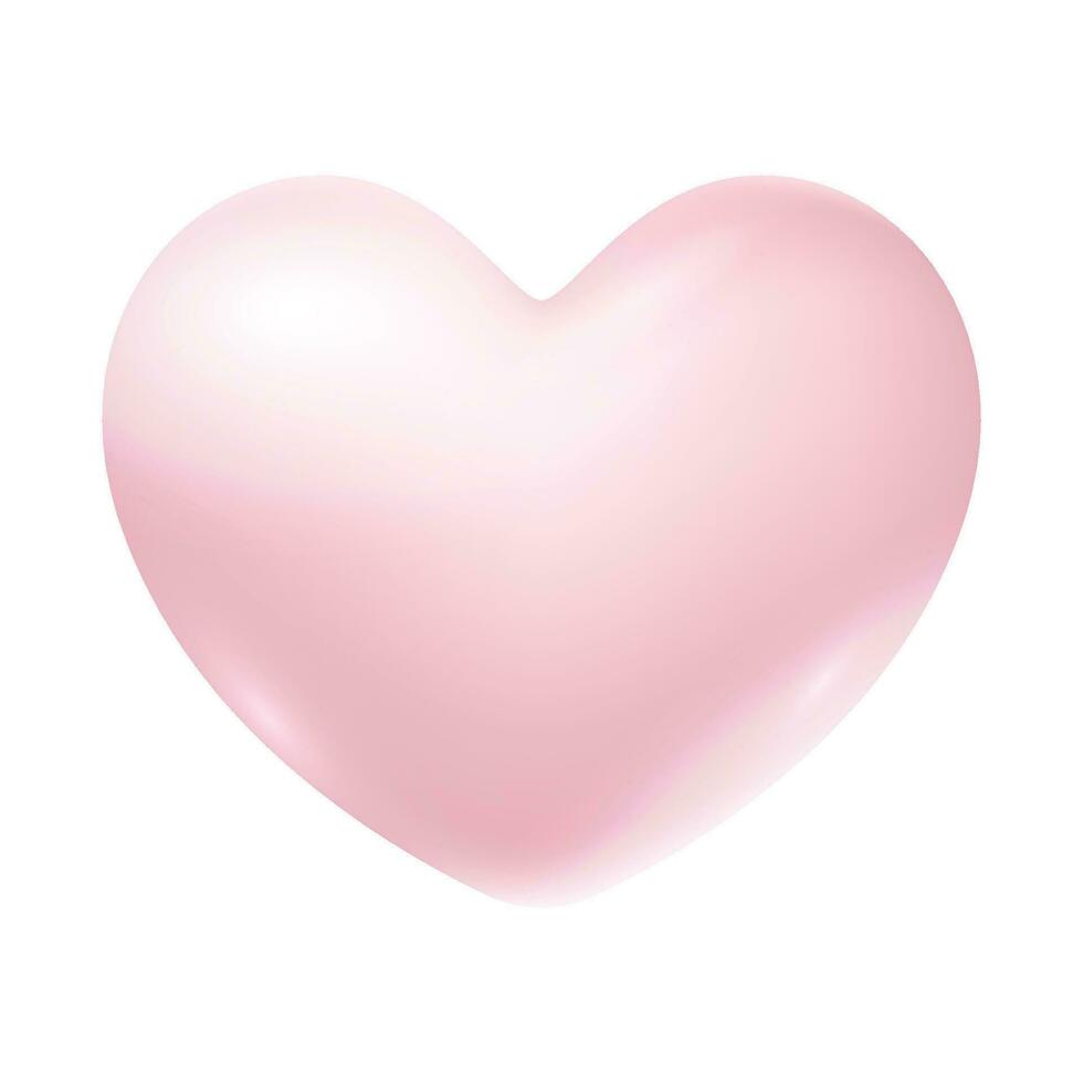 Vector icon illustration pink heart isolated on white background