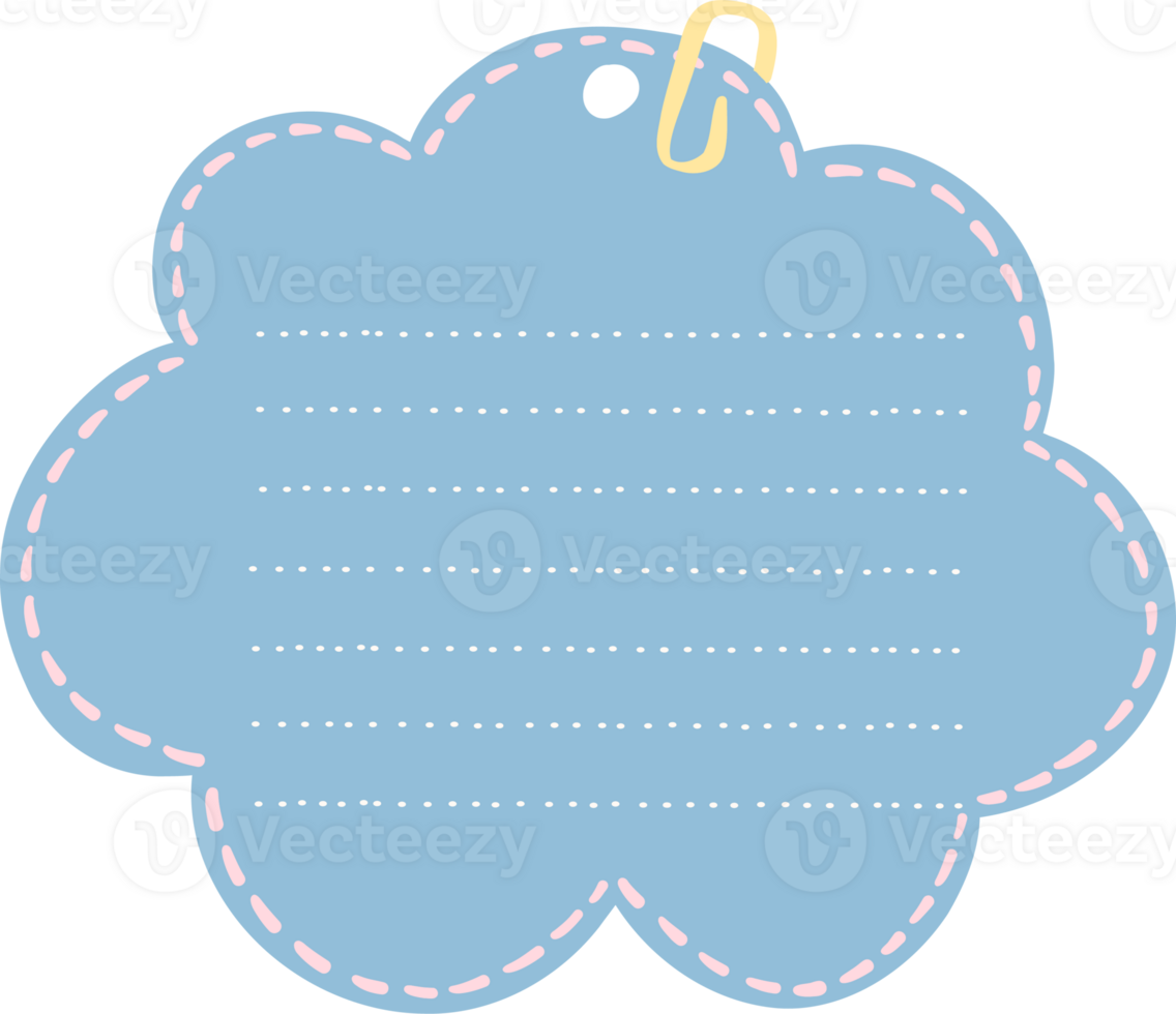 cute sticky paper note pastel doodle , Creative Office Supplies illustration png