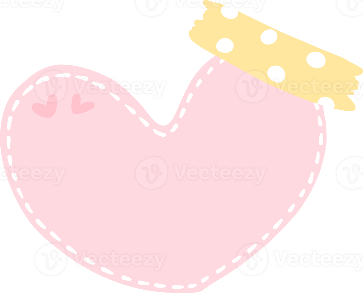 cute sticky paper note pastel doodle , Creative Office Supplies illustration png