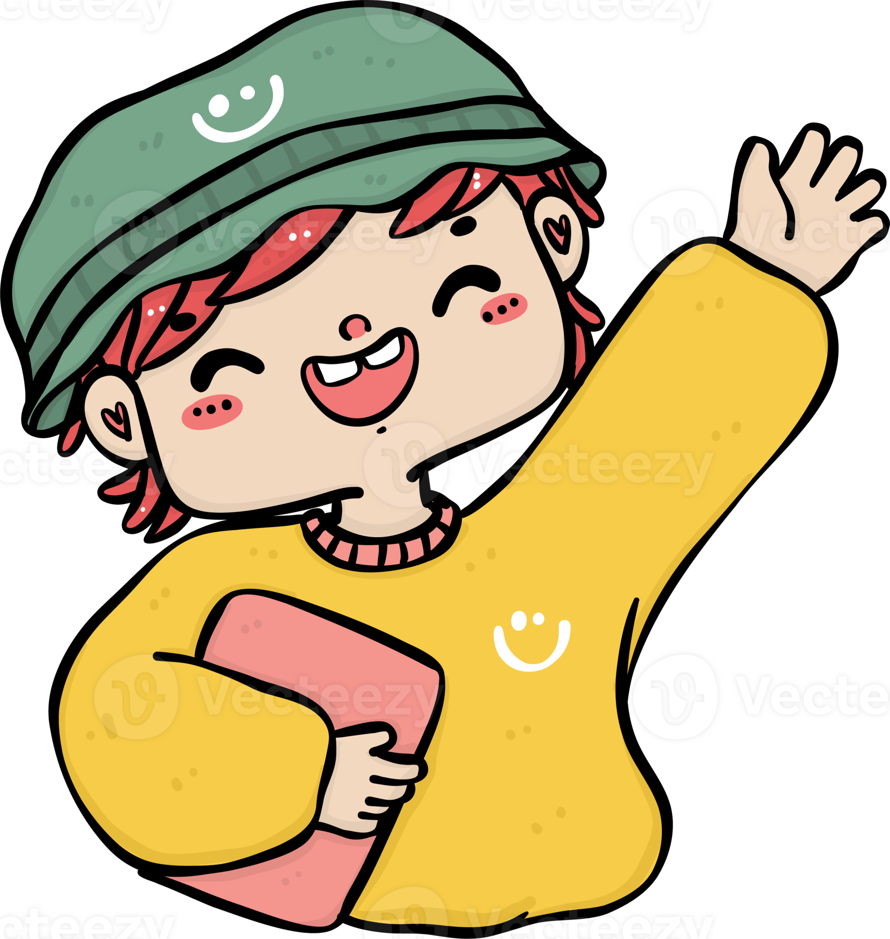 Cheerful Student boy willing to answer vibrant cartoon Doodle Back to Cheerful Student boy willing to answer vibrant cartoon Doodle Back to