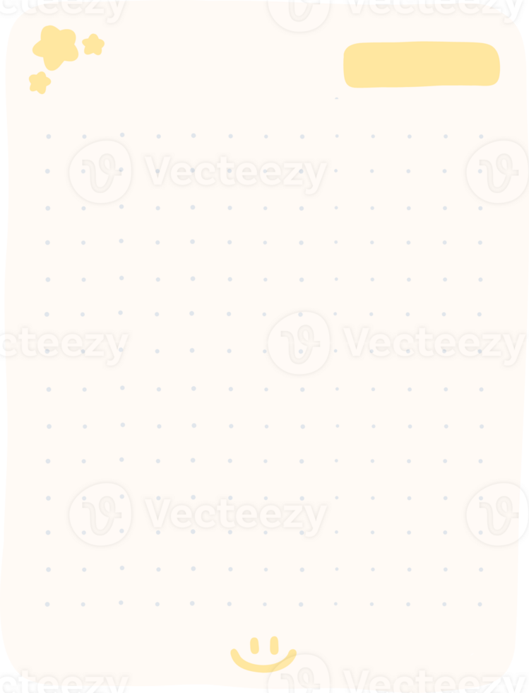 cute lined paper note pastel doodle , Creative Office Supplies illustration png