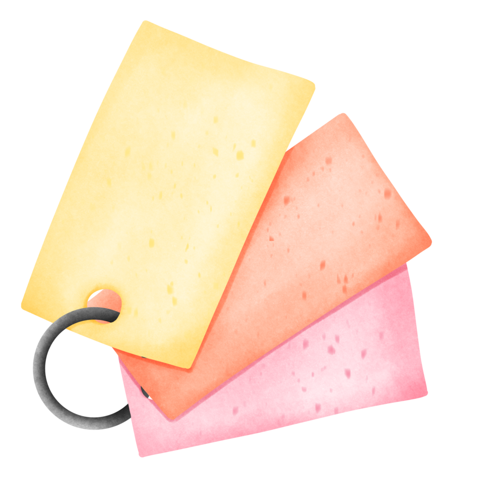 Isolated cute and colorful flashcard in transparent background png