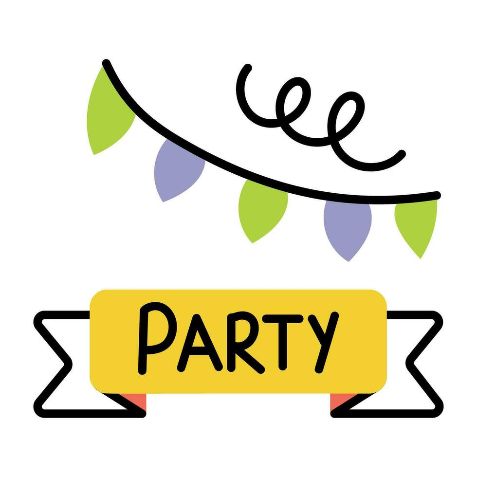 Trendy Party Decorations vector