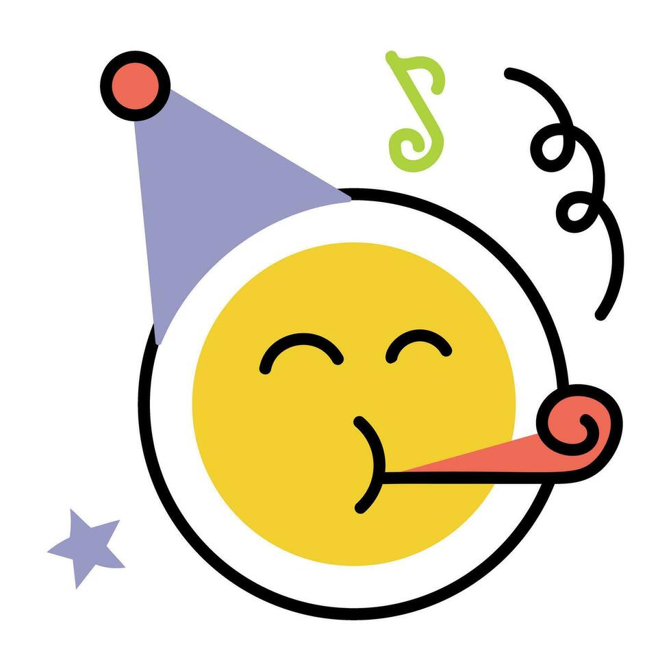 Trendy Party Emoji vector