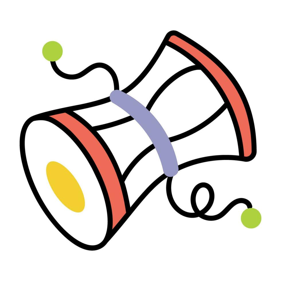 Trendy Hand Drum vector