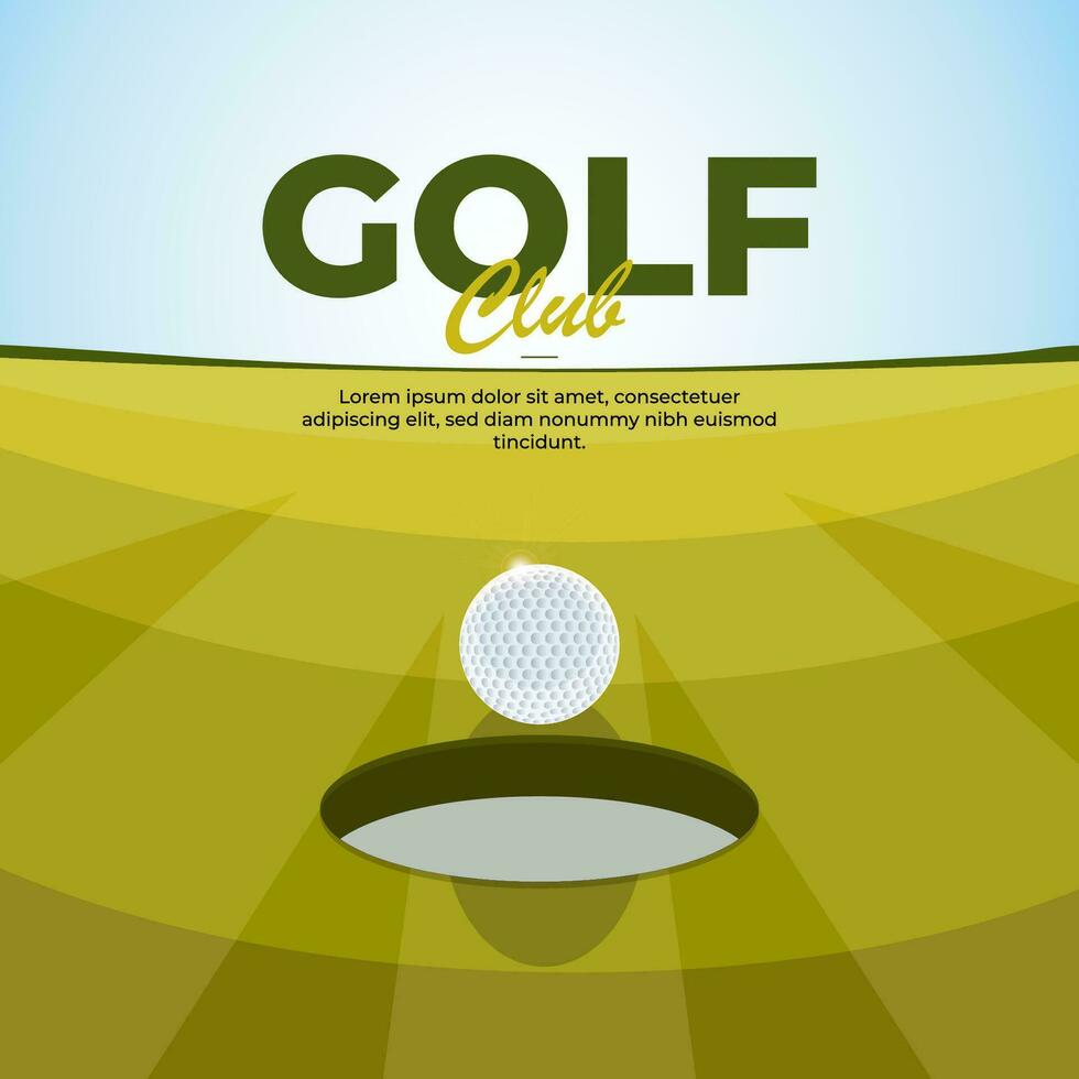 Golf sport tournament vector poster design