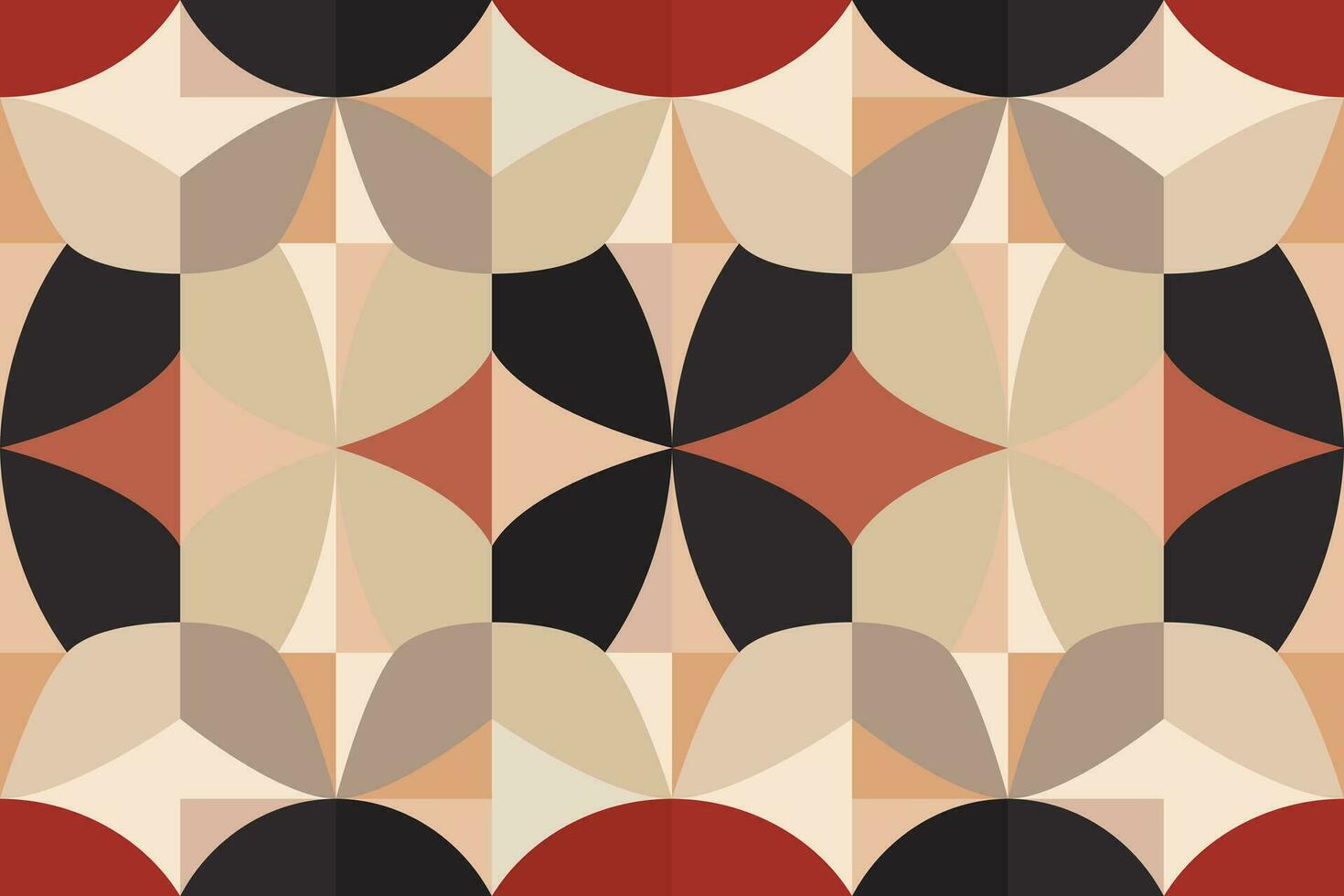 Modern geometric shapes patterns, seamless vector illustration. Pattern designs with modern geometric shapes can be printed as a background image or used for rugs, carpets, or textile fabric.