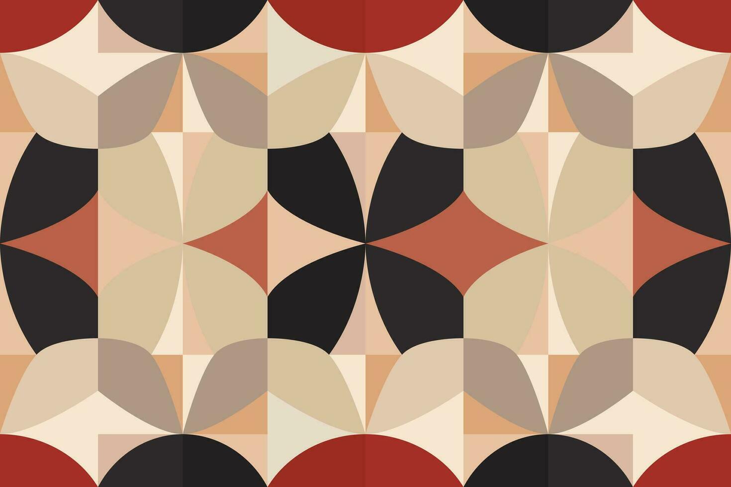 Modern geometric shapes patterns, seamless vector illustration. Pattern designs with modern geometric shapes can be printed as a background image or used for rugs, carpets, or textile fabric.