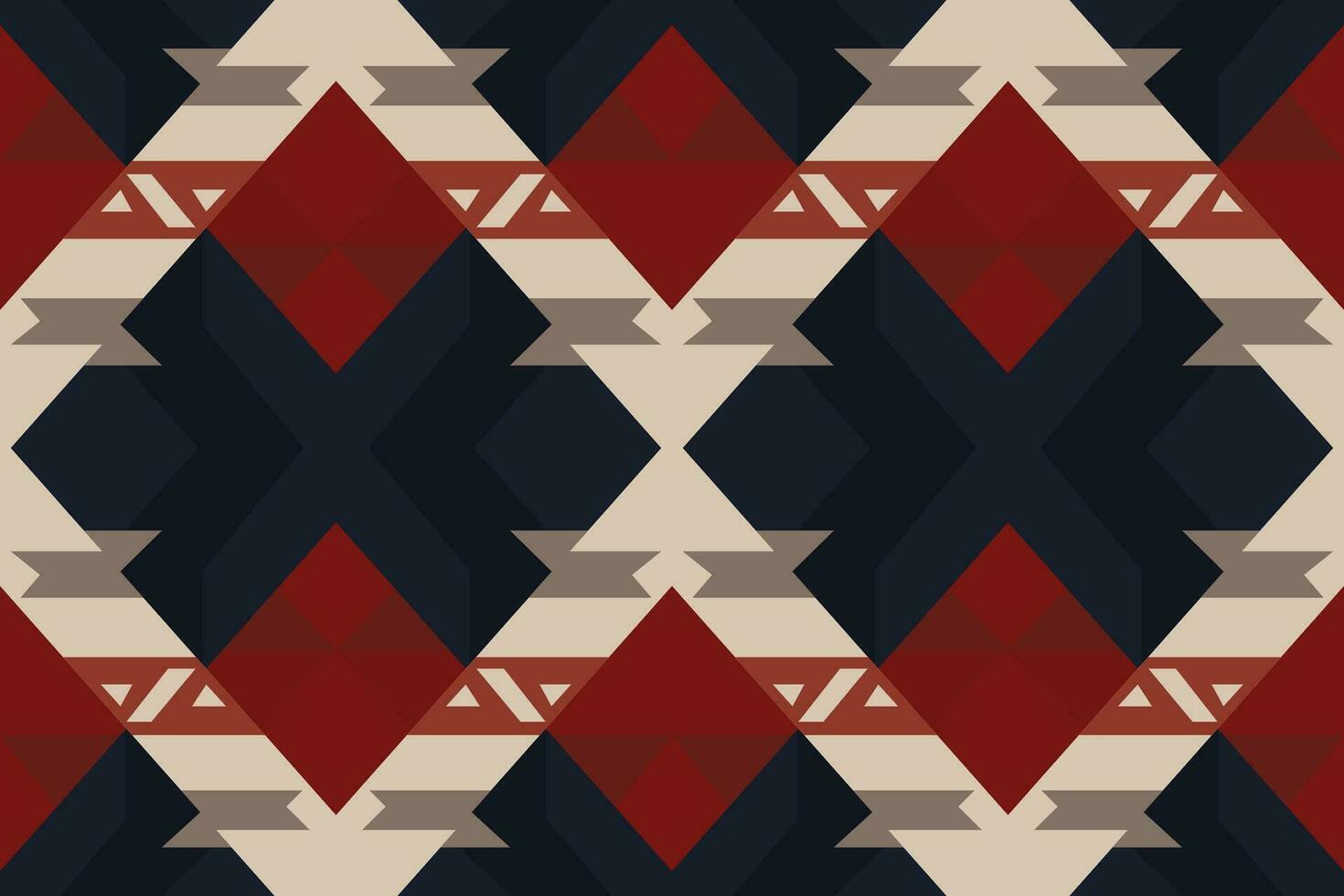 Modern geometric shapes patterns, seamless vector illustration. Pattern designs with modern geometric shapes can be printed as a background image or used for rugs, carpets, or textile fabric.