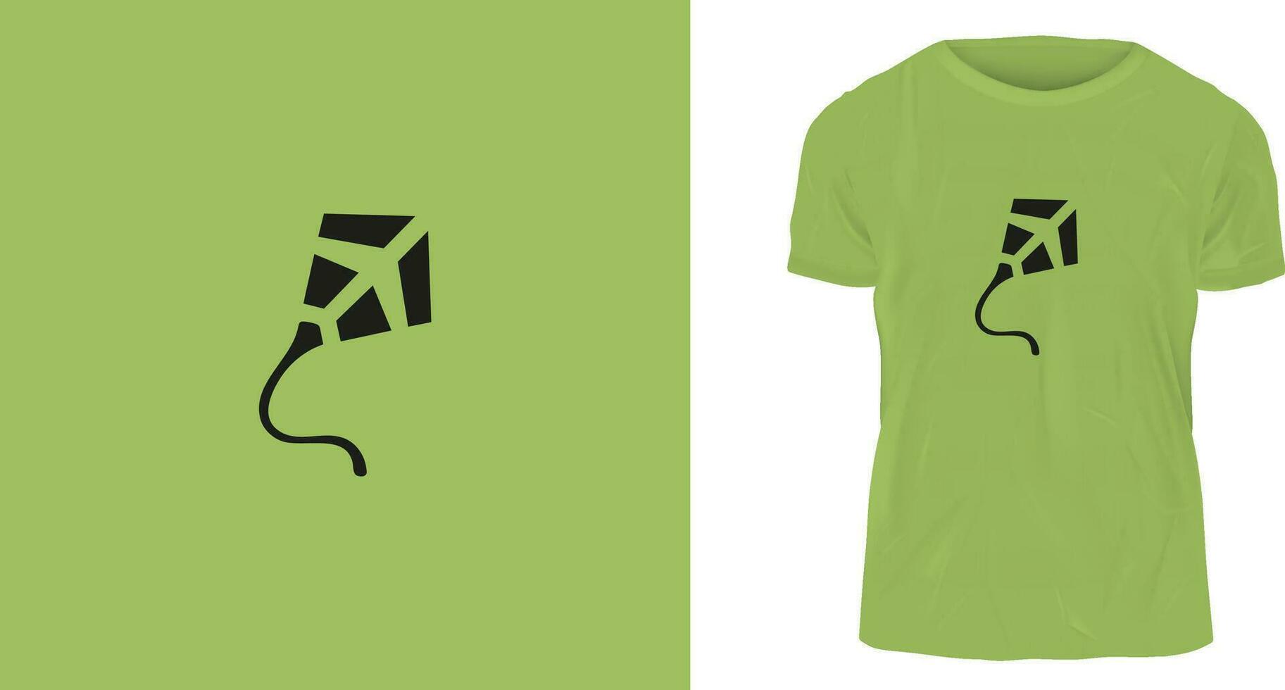 A kite flies on the horizon vector