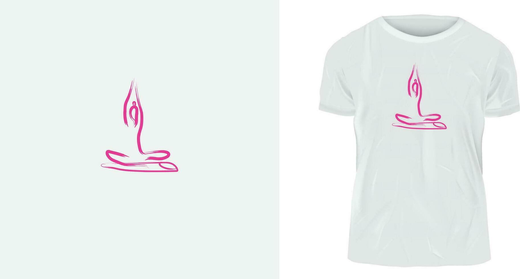 t shirt template, A method of yoga vector