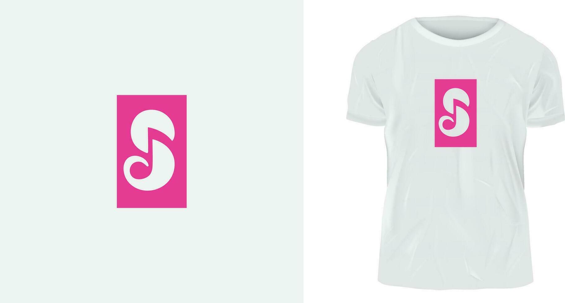 t-shirt design concept, Music icon vector