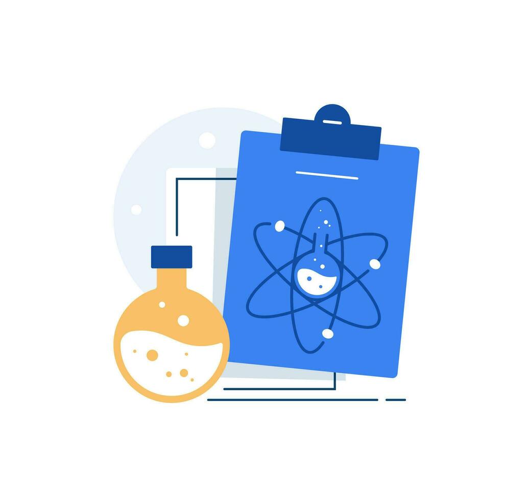 Biogenetic concept,glass tube bio sample growth, DNA research,science education,data and analysis vector