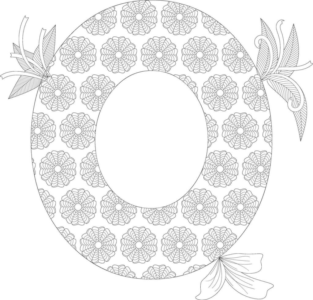 Letter Background Pattern Coloring Pages vector