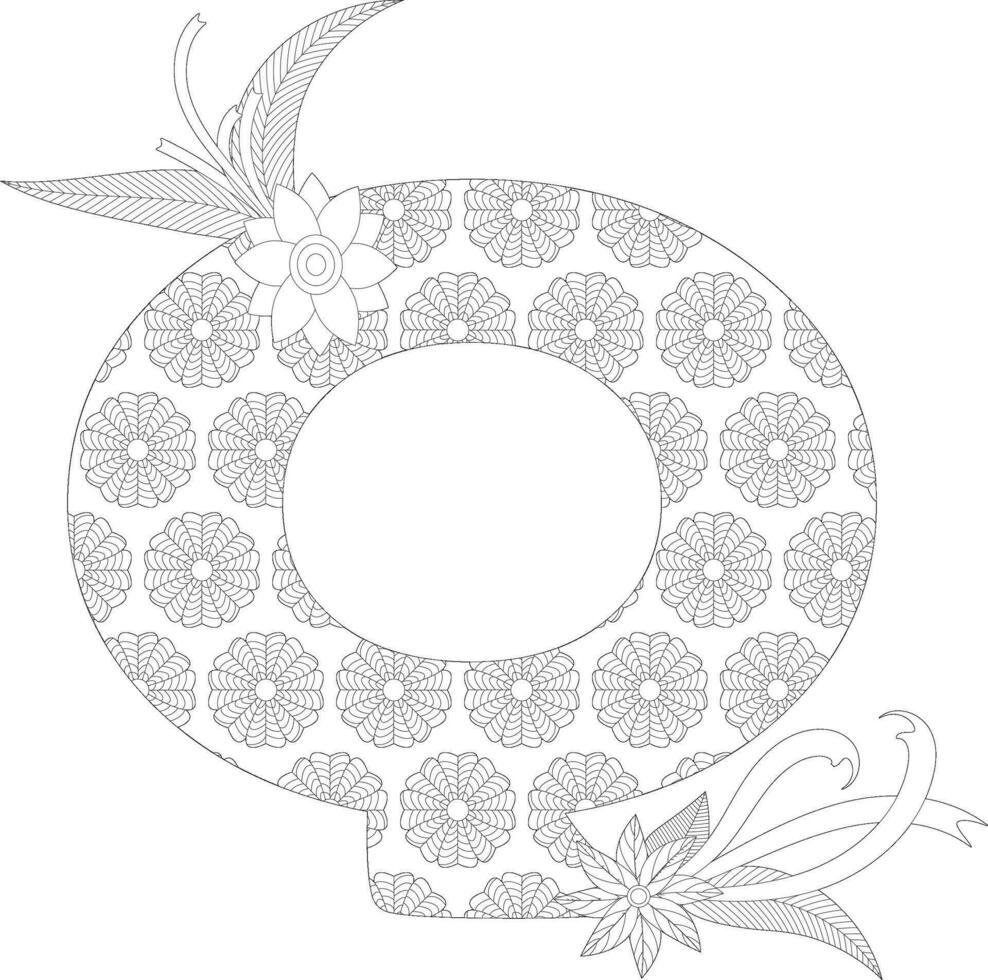 Letter Background Pattern Coloring Pages vector