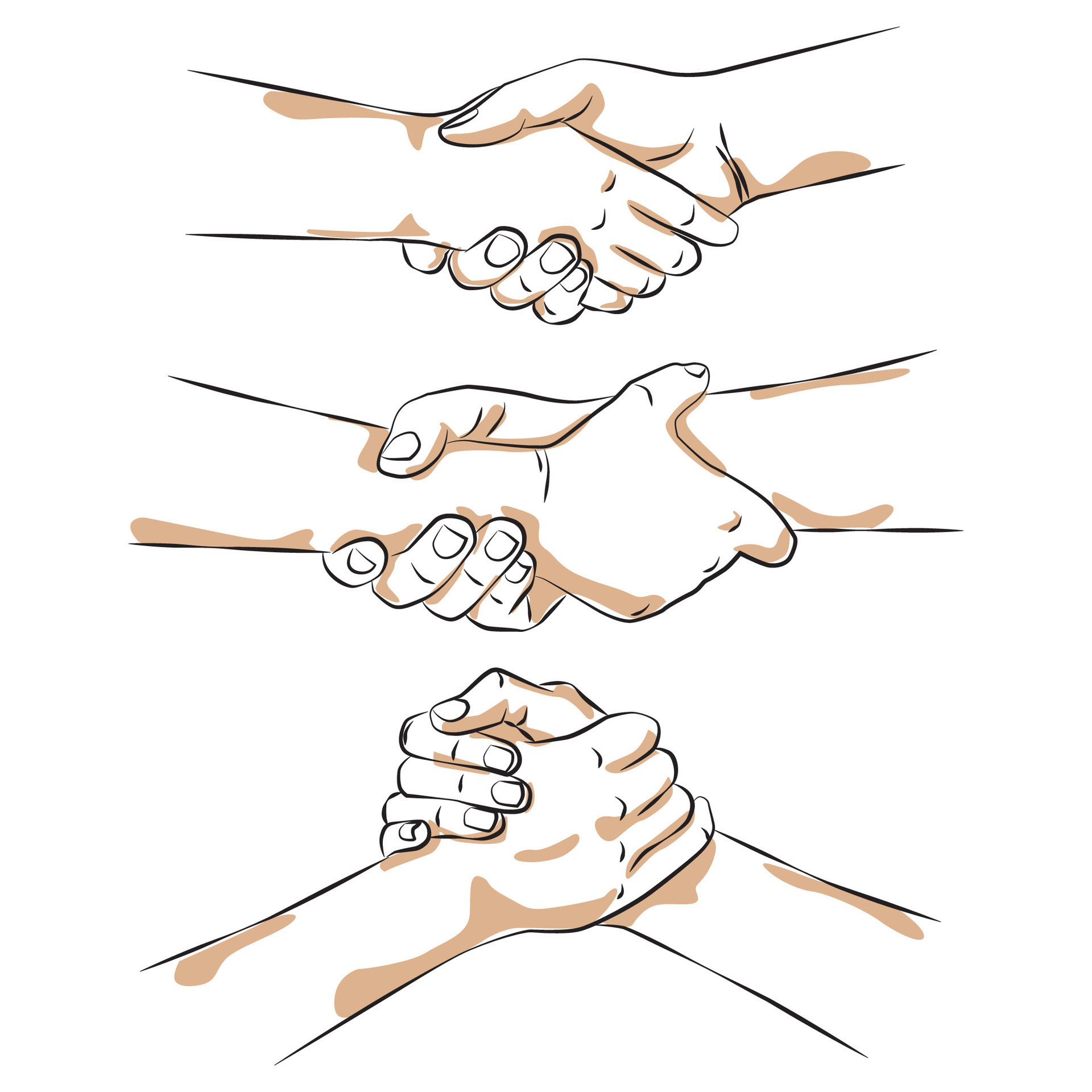 Handshake vector illustrations 27206555 Vector Art at Vecteezy