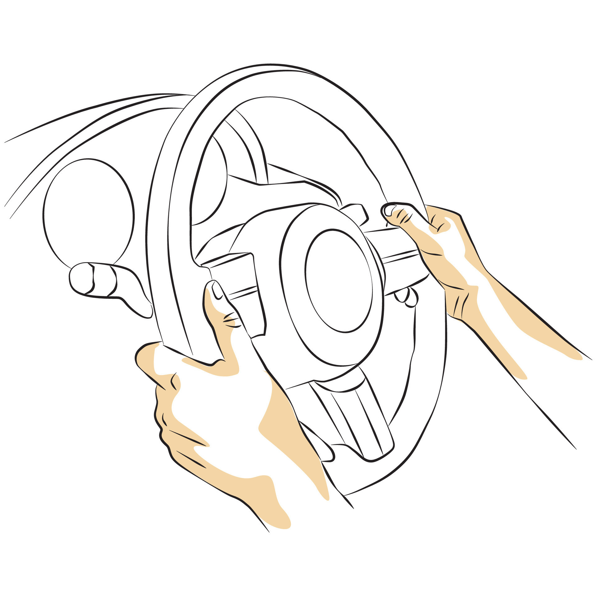 hand holding the steering wheel sketch vector 27206571 Vector Art at