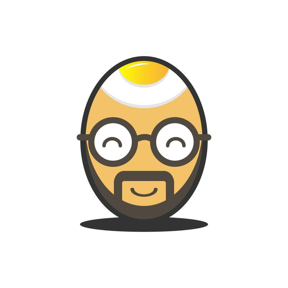 Cute and iconic egg professor mascot. Perfect for food and restaurant companies. vector