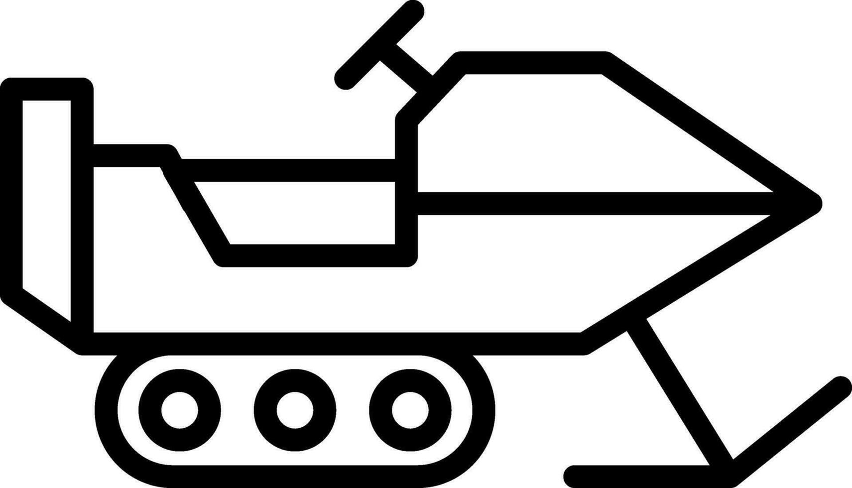 Snowmobile Vector Icon Design