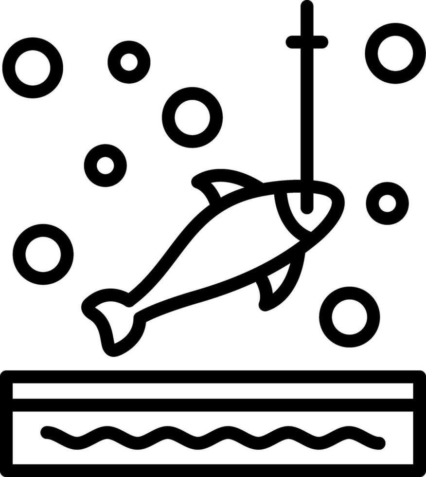 Ice fishing Vector Icon Design