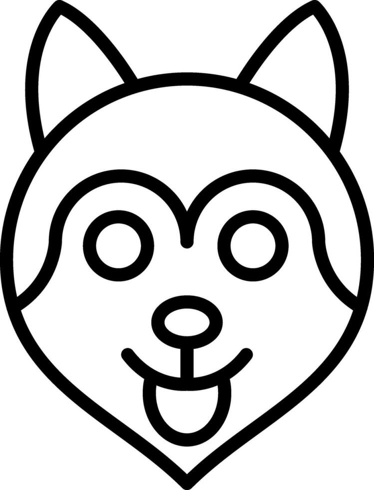 Husky Vector Icon Design