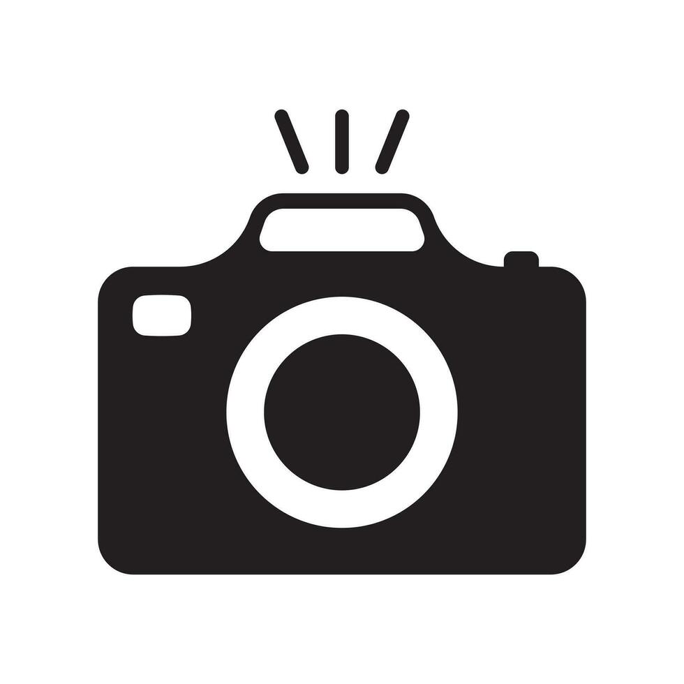 Camera icon, Photo camera vector icon flat design style.