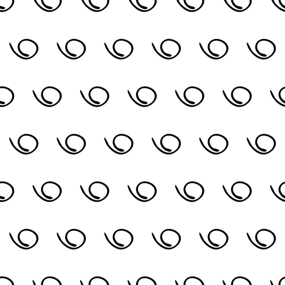 Seamless pattern with sketch round squiggle vector