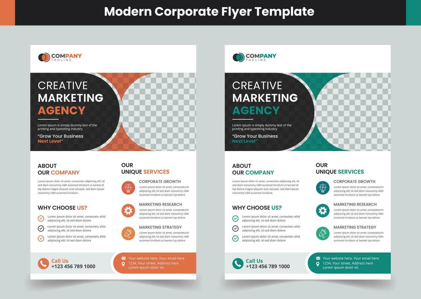 Corporate Business Flyer Template With Color Combination, Brochure Design, Annual Report, Poster, Flyer in A4, Promotion, Advertise, Publication, Cover Page, vector