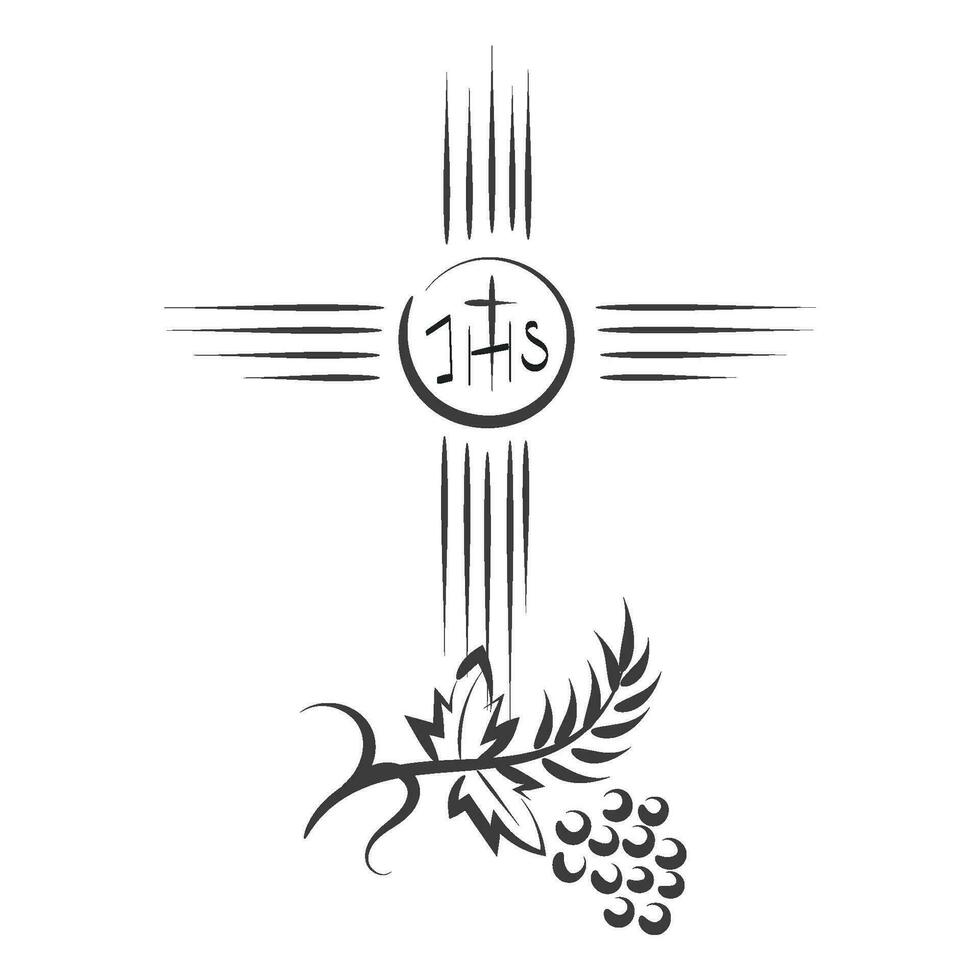 cristiano símbolo diseño para impresión vector