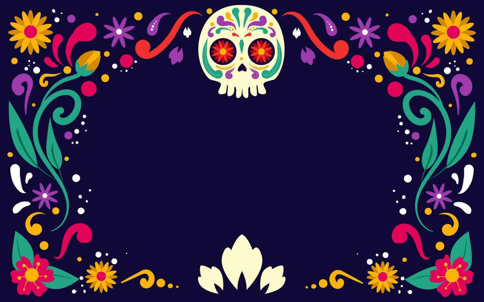 Happy Dia De Muertos Background vector