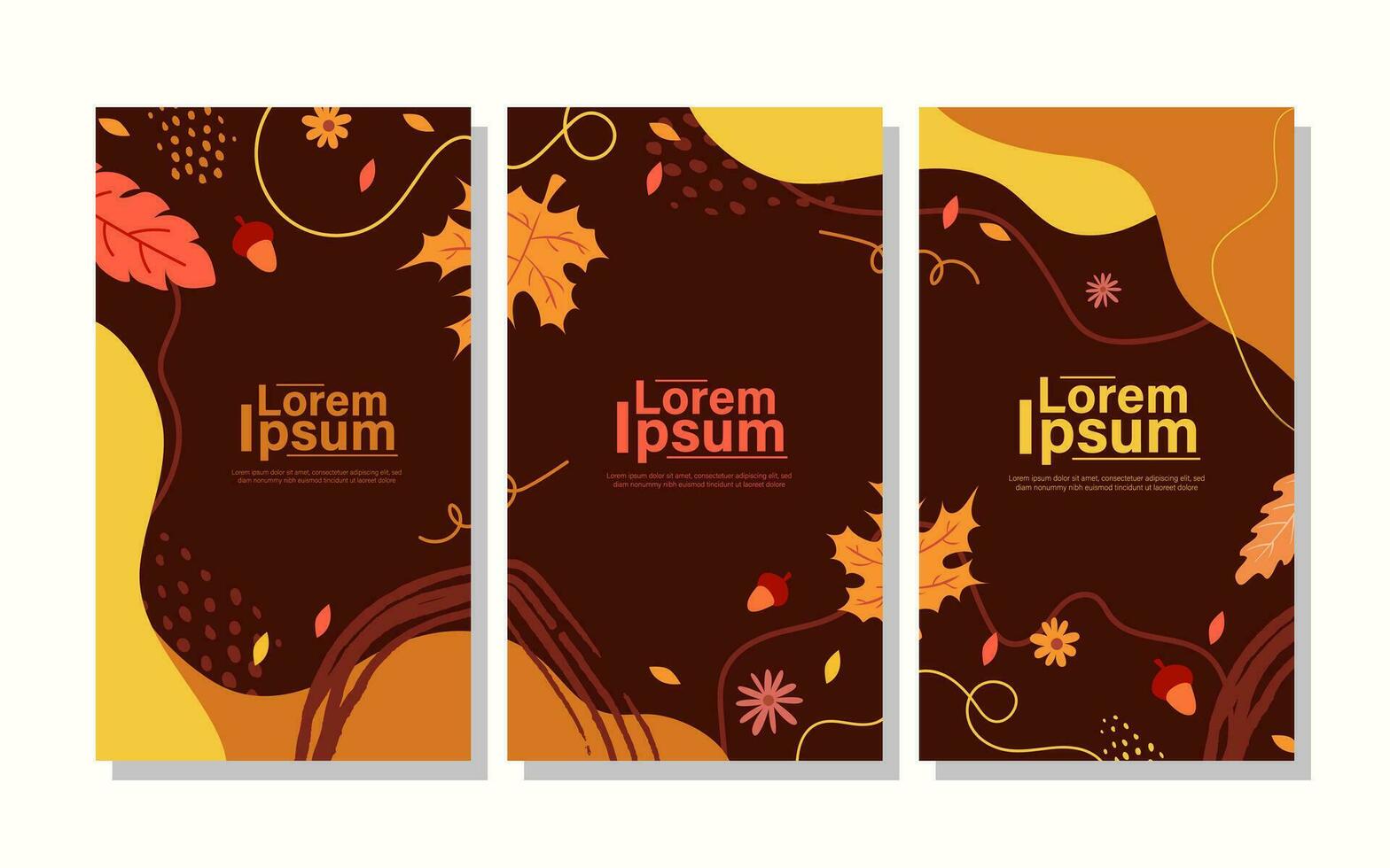 plano diseño resumen otoño tarjeta modelo colección vector