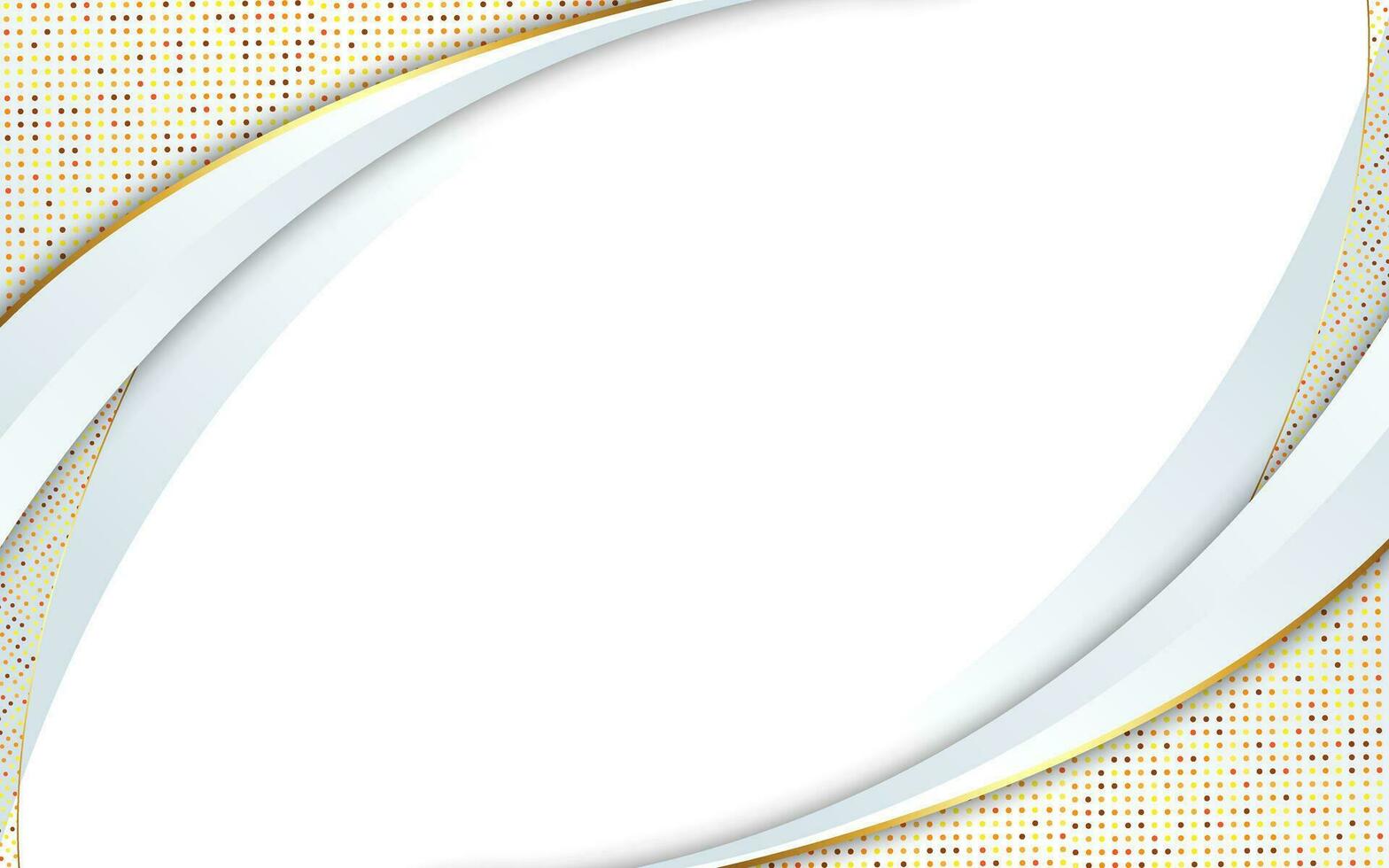 Luxury abstract white golden background vector