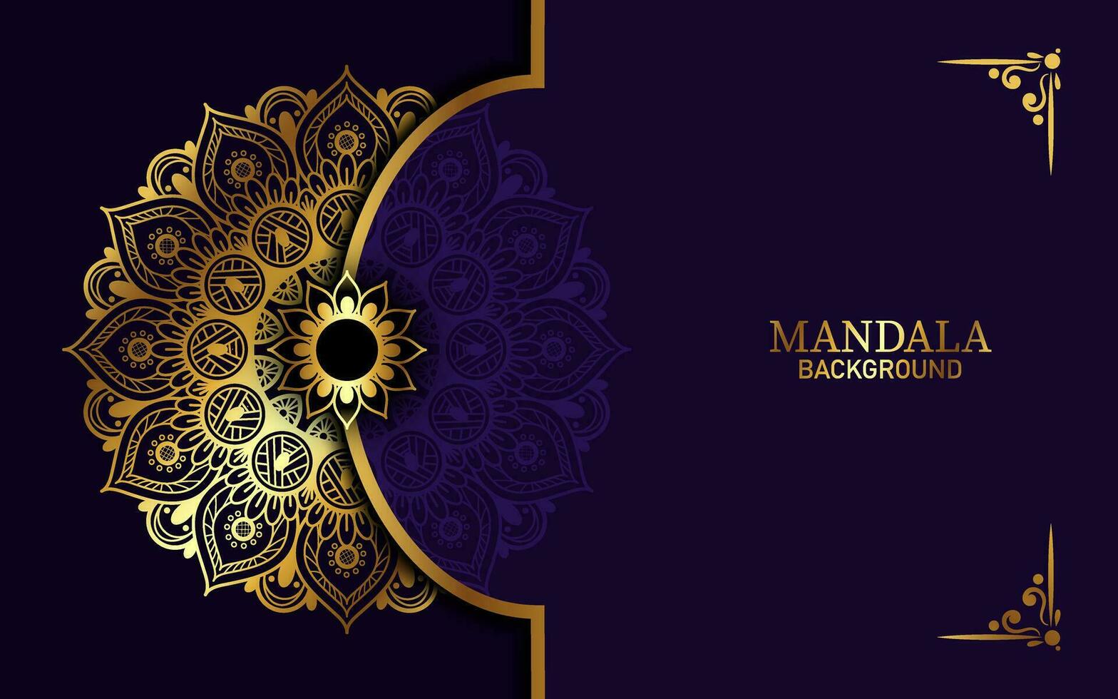 Luxury mandala background with golden decoration vector