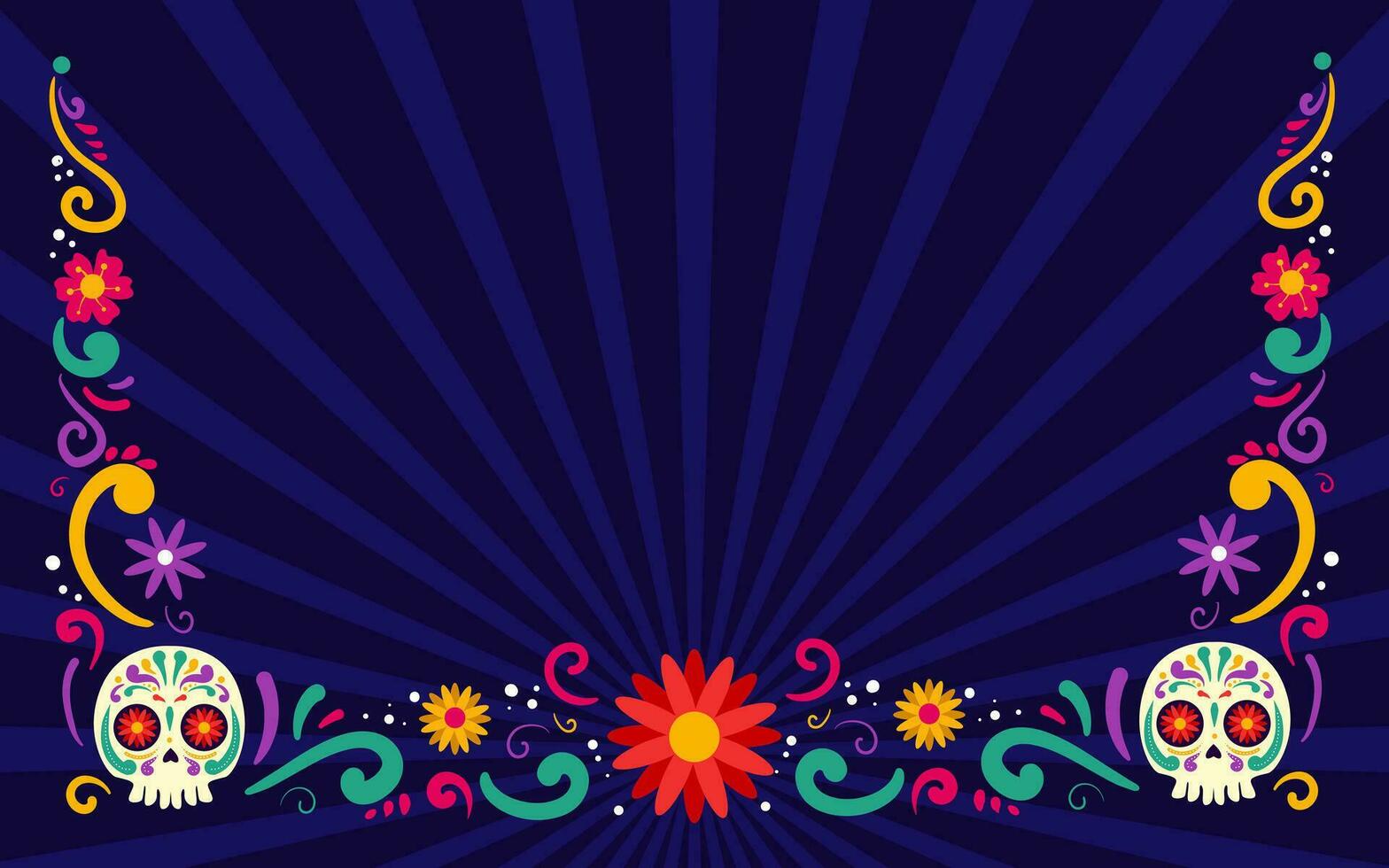 Happy Dia De Muertos Background vector