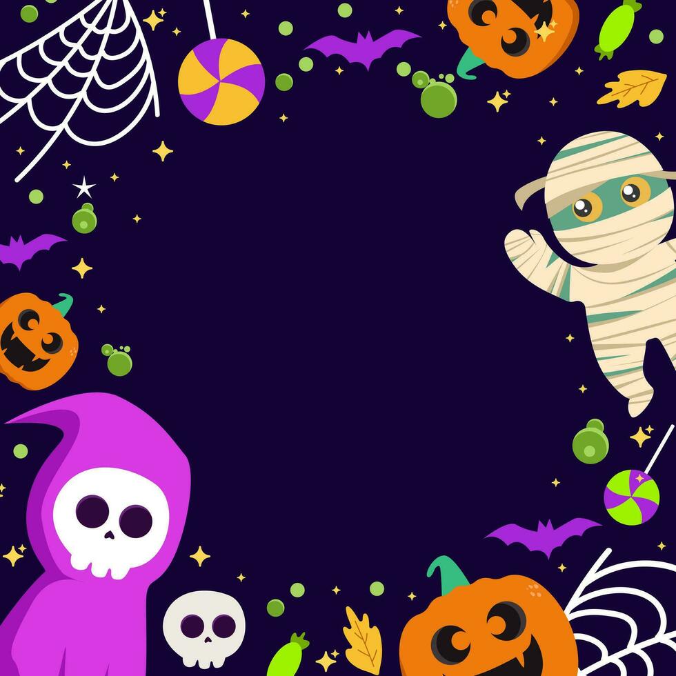 Halloween Spooky Element Background vector